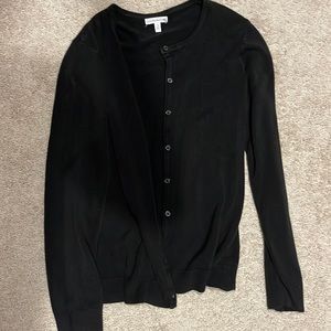 Black cardigan sweater